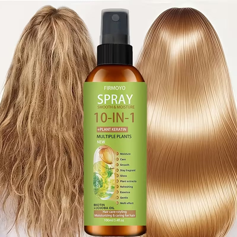 10-in-1 Leave-In Hair Treatment – Salon-Quality Heat Protectant.