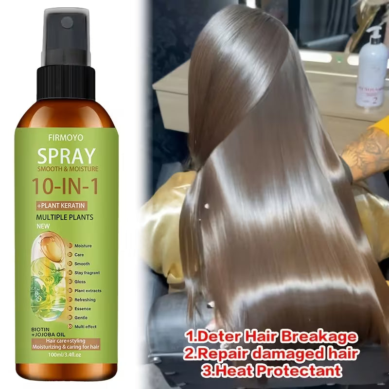 10-in-1 Leave-In Hair Treatment – Salon-Quality Heat Protectant.
