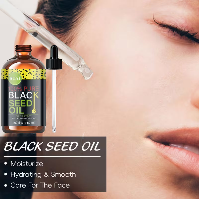 100% Pure Cold-Pressed Black Seed Oil for Skin & Hair.
