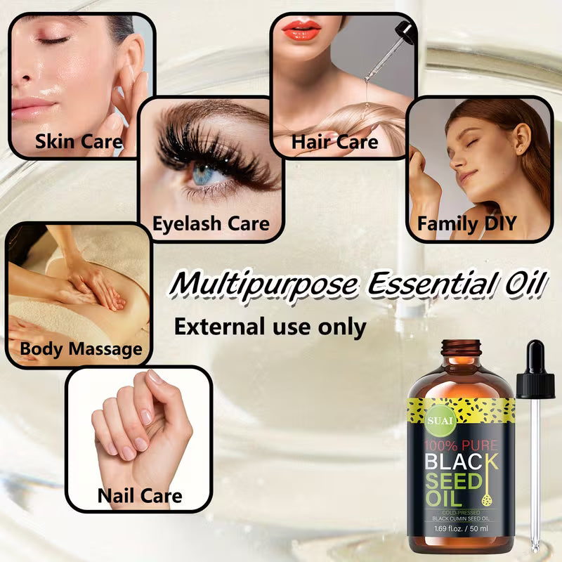 100% Pure Cold-Pressed Black Seed Oil for Skin & Hair.