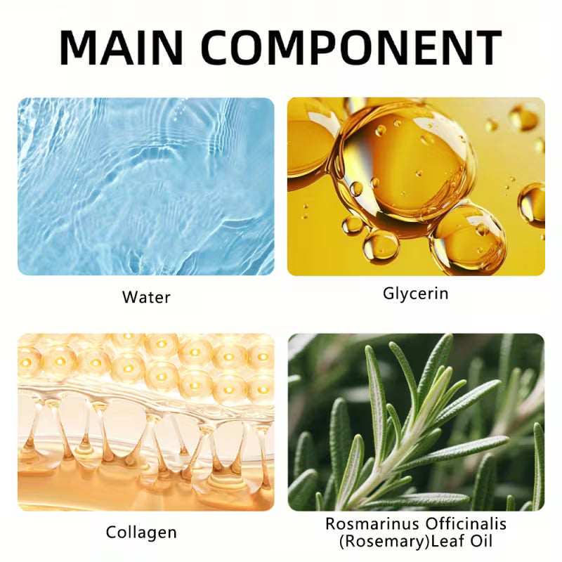 100% Pure Rosemary Leaf Oil Quick-Absorbing Hair Serum.