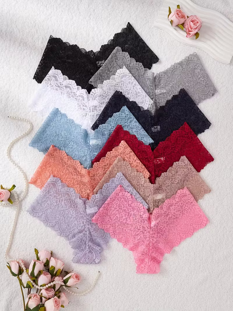 10pcs Women's Lace Sexy Thongs.