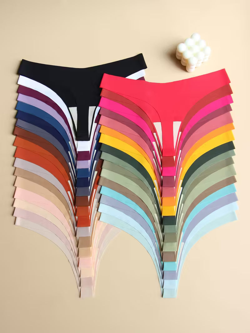 12-Pack Women’s Seamless V-Style Thongs.