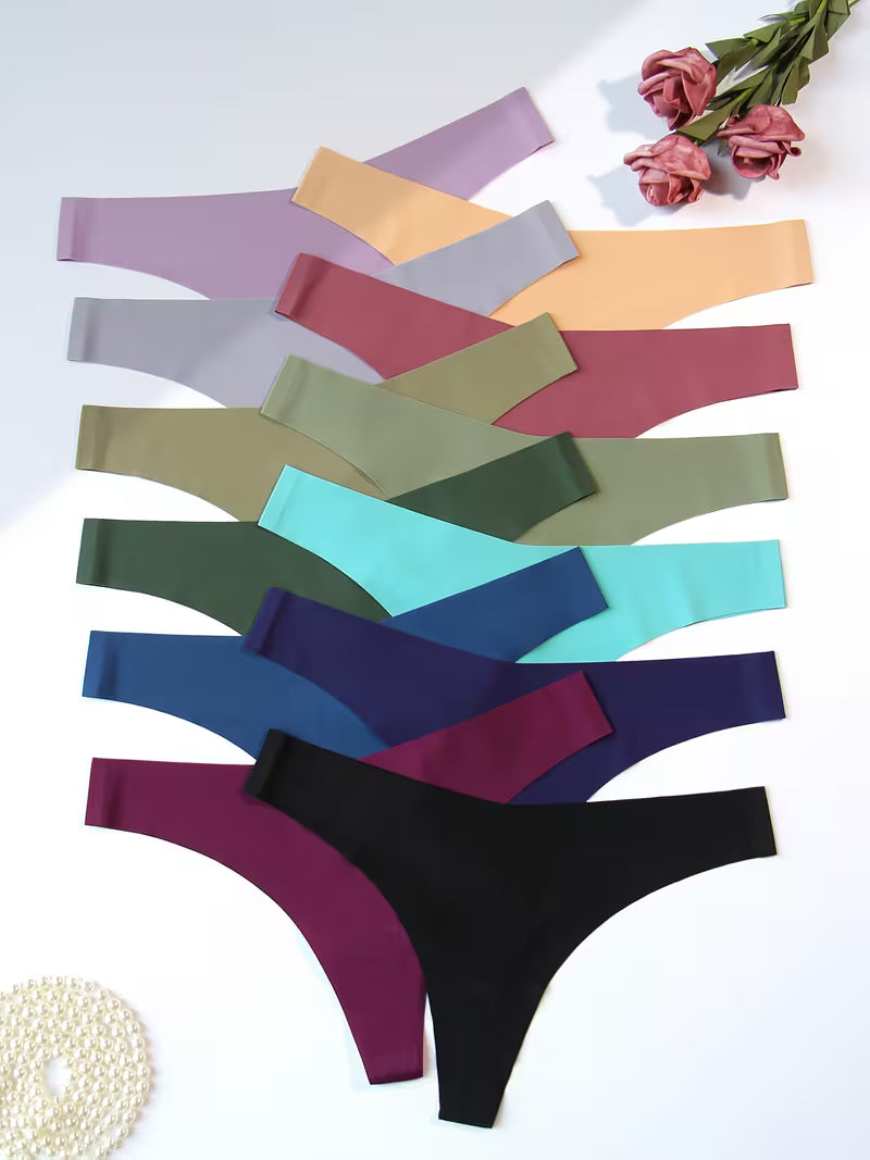 12-Pack Women’s V-Neck Thongs.
