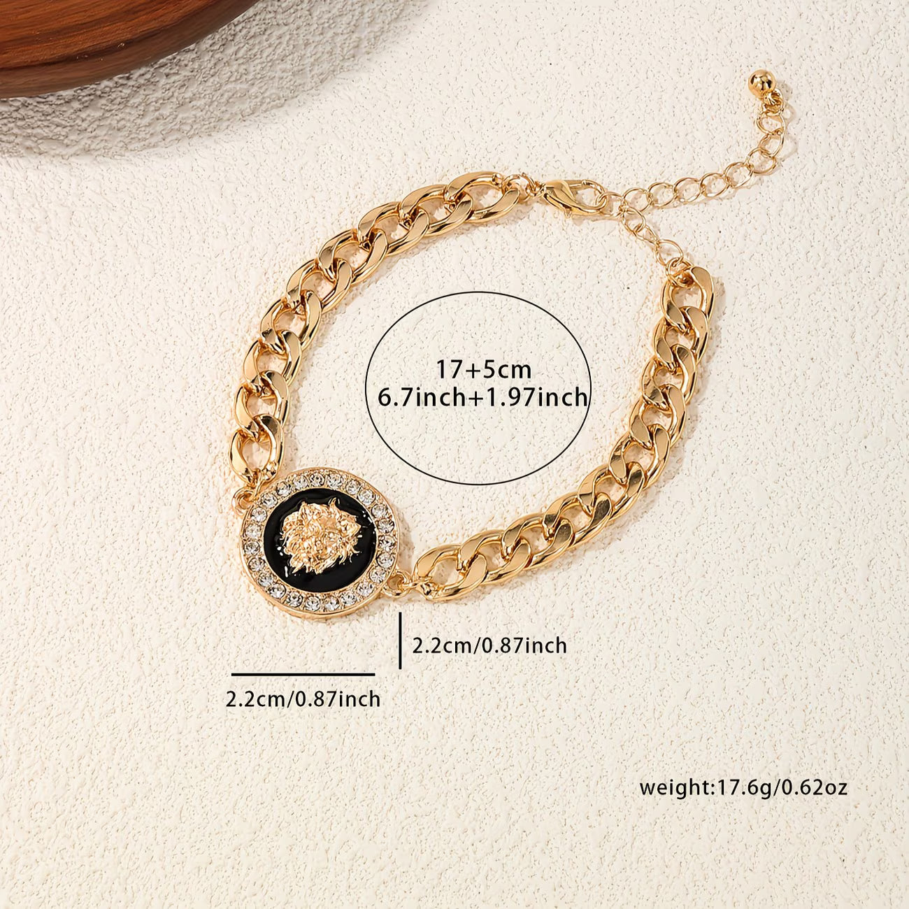 14K Gold Plated "King of the Jungle" Cuban Bracelet.