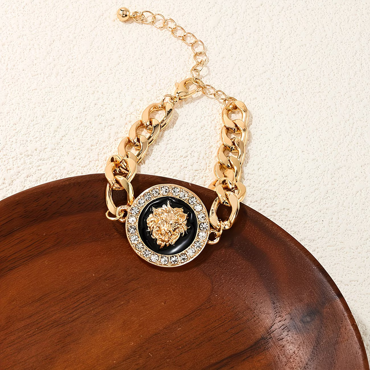 14K Gold Plated "King of the Jungle" Cuban Bracelet.