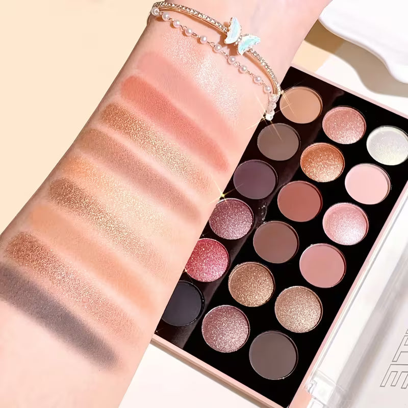 18-Color Matte & Shimmer Shadow Wardrobe.