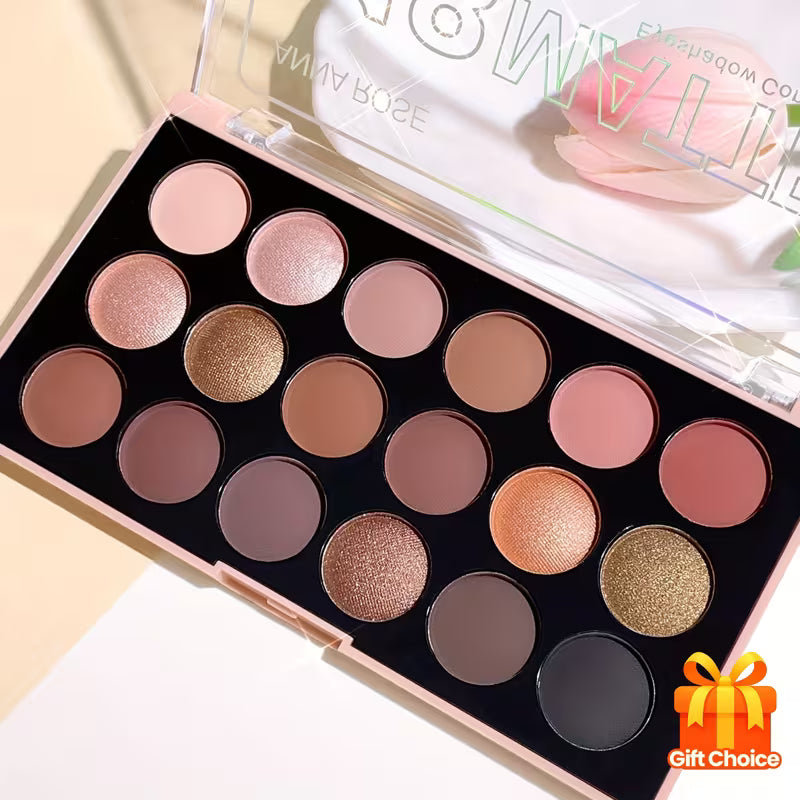 18-Color Matte & Shimmer Shadow Wardrobe.
