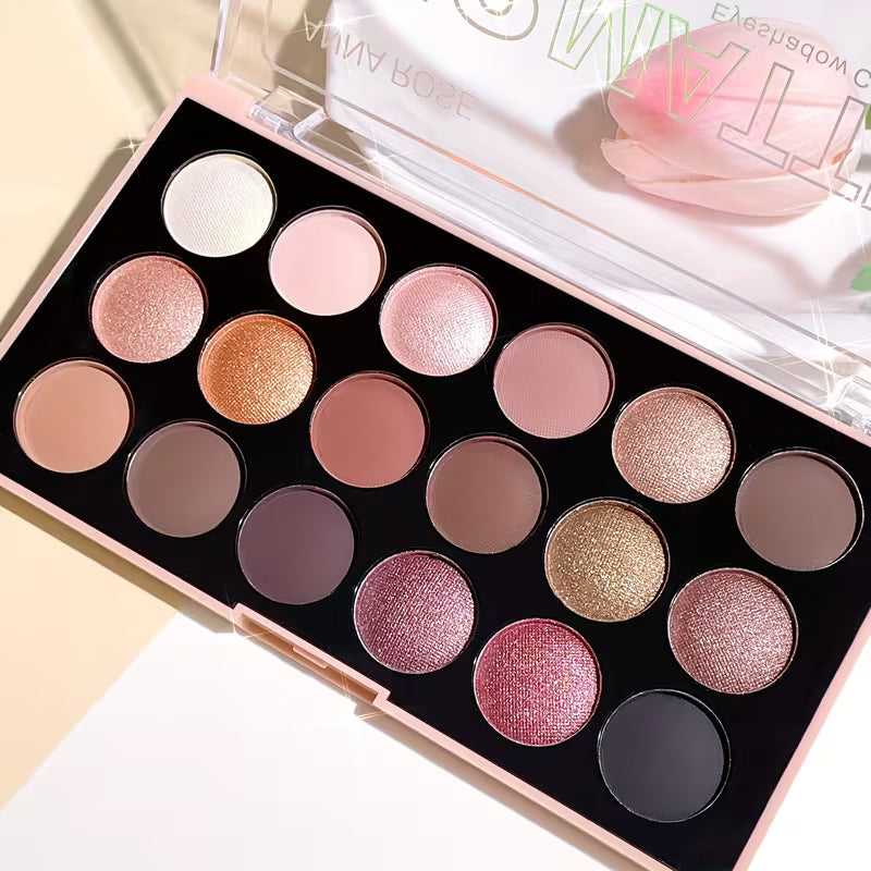 18-Color Matte & Shimmer Shadow Wardrobe.