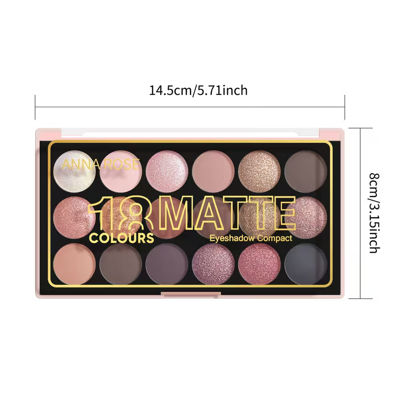 18-Color Matte & Shimmer Shadow Wardrobe.