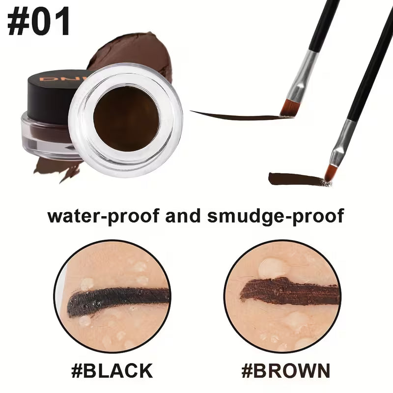 2-Pack Waterproof Eyeliner Cream & Brow Gel.