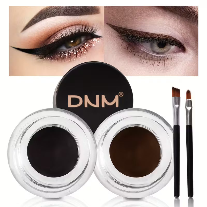 2-Pack Waterproof Eyeliner Cream & Brow Gel.