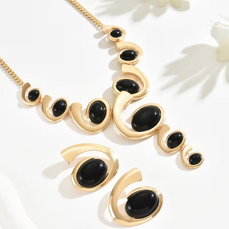 2-Piece Cochlea Y-Necklace Set.