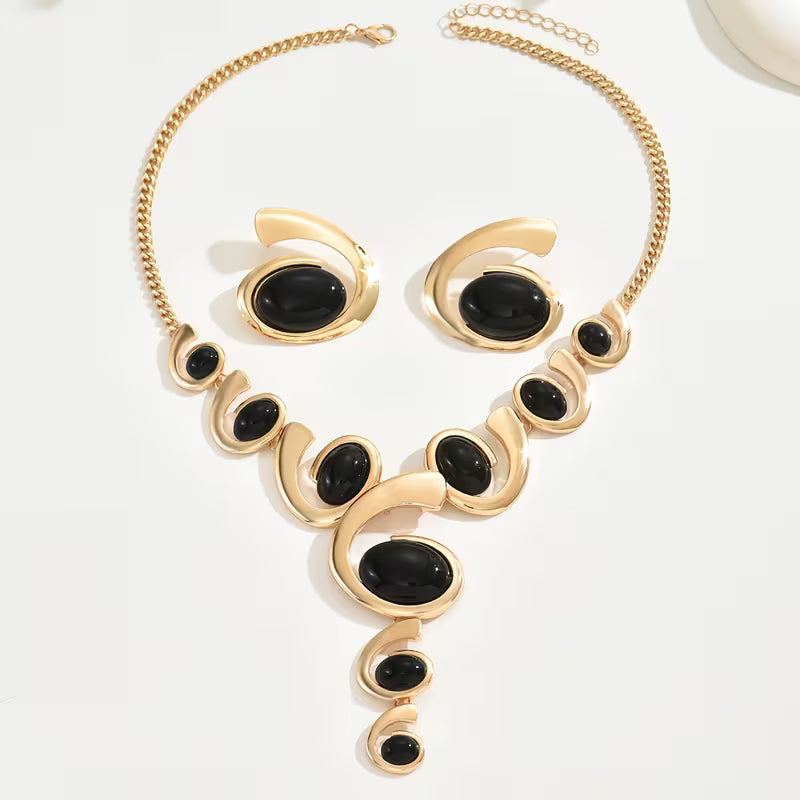 2-Piece Cochlea Y-Necklace Set.