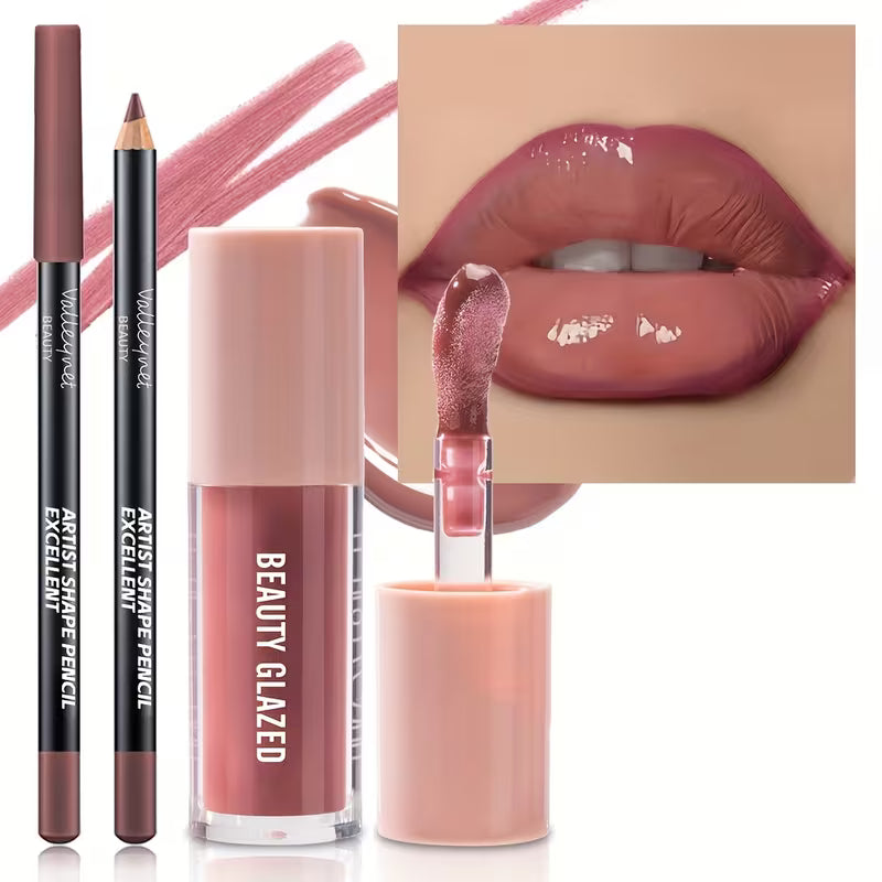 2-Piece Precision Lip Liner & Matte Glaze Set.