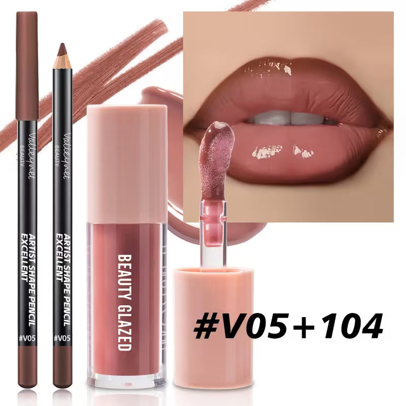 2-Piece Precision Lip Liner & Matte Glaze Set.
