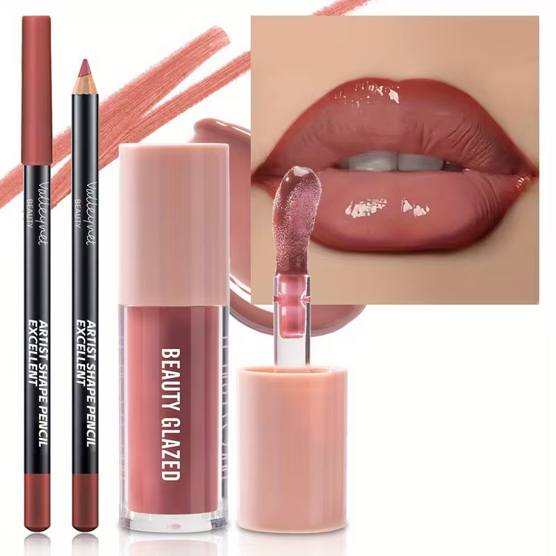 2-Piece Precision Lip Liner & Matte Glaze Set.