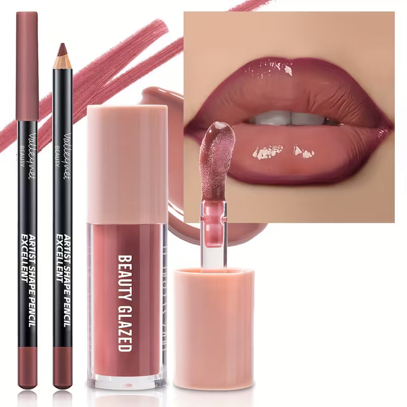 2-Piece Precision Lip Liner & Matte Glaze Set.