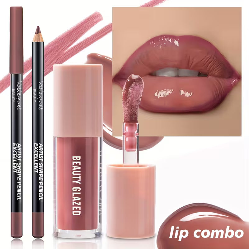 2-Piece Precision Lip Liner & Matte Glaze Set.