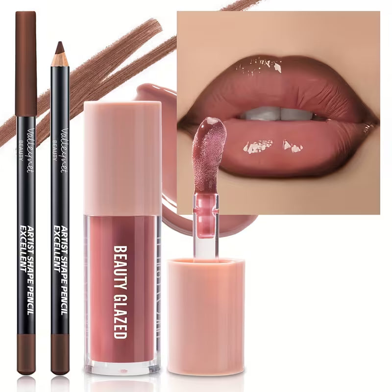 2-Piece Precision Lip Liner & Matte Glaze Set.