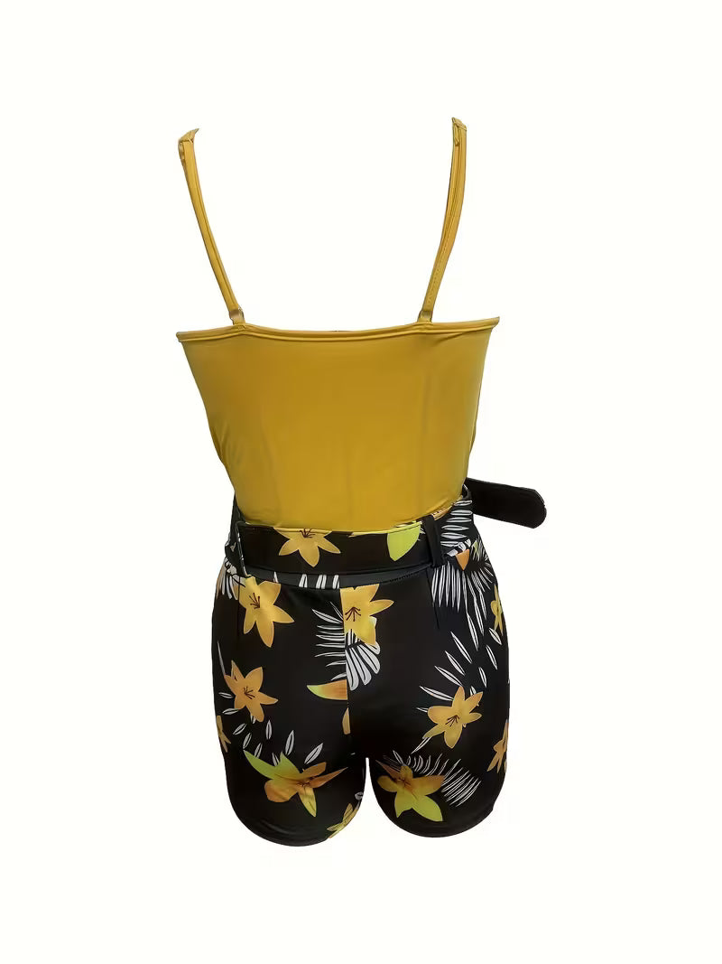 2-Piece Summer Outfit with Belt.