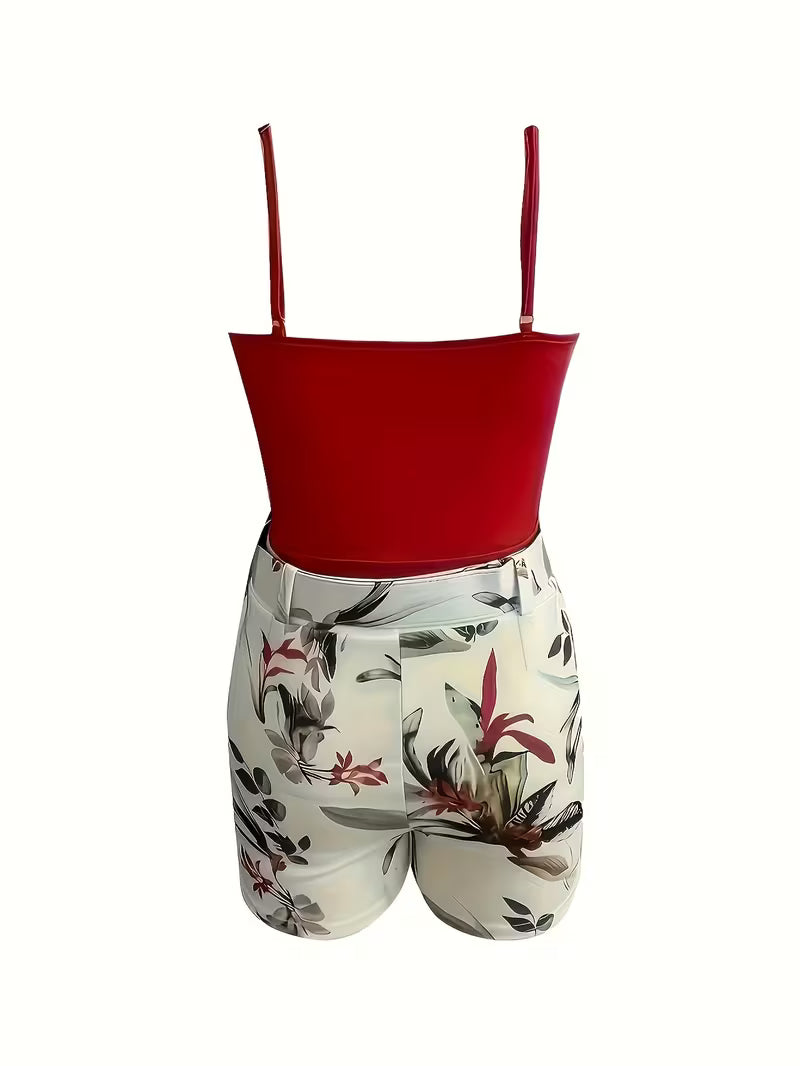 2-Piece Summer Outfit with Belt.