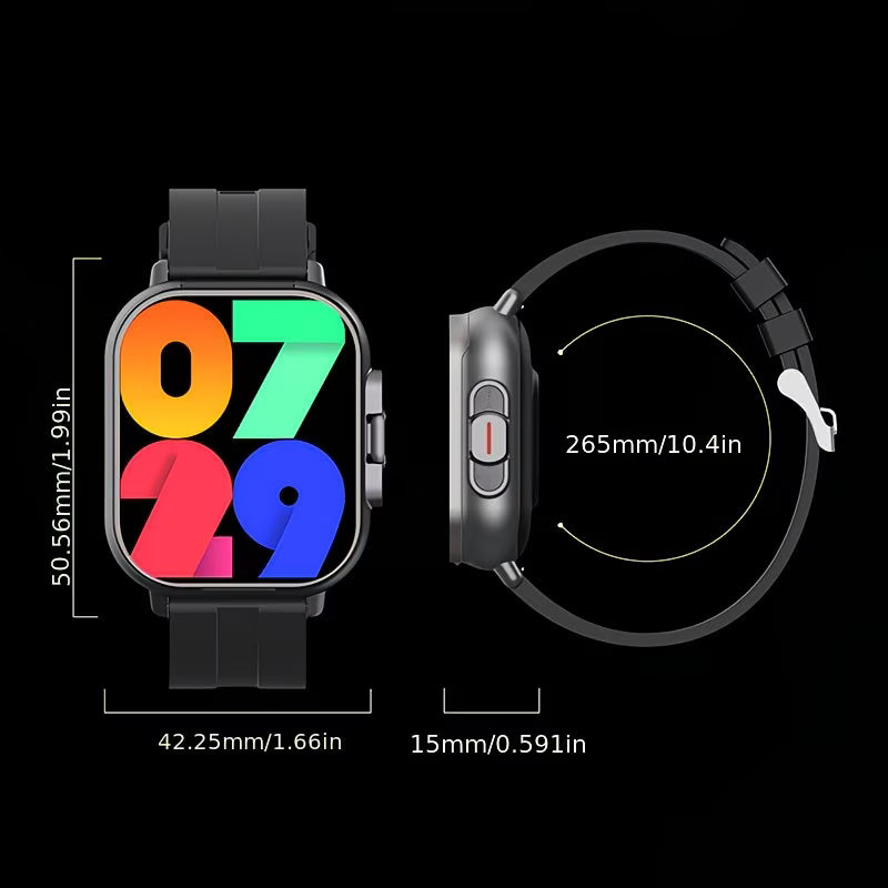 2-in-1 Smartwatch with Built-in TWS Earbuds – 2.01" HD