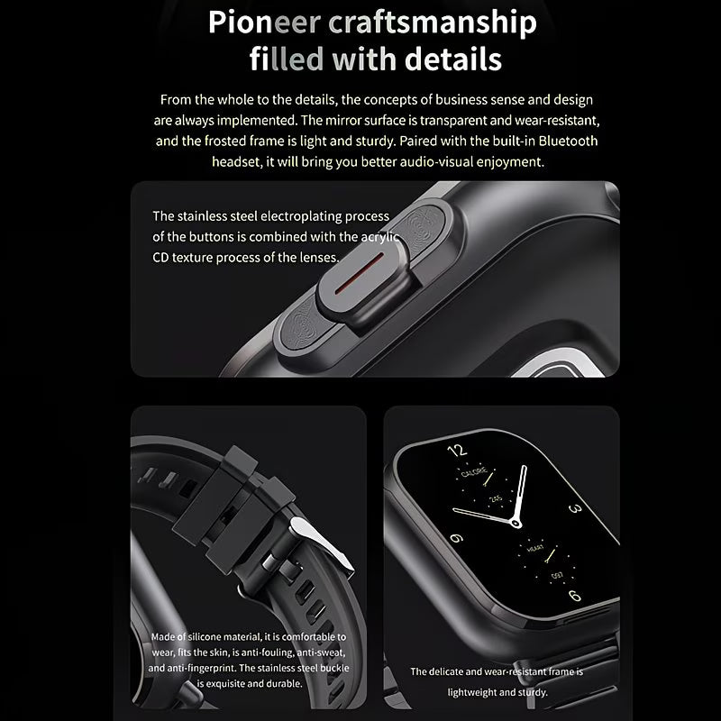 2-in-1 Smartwatch with Built-in TWS Earbuds – 2.01" HD