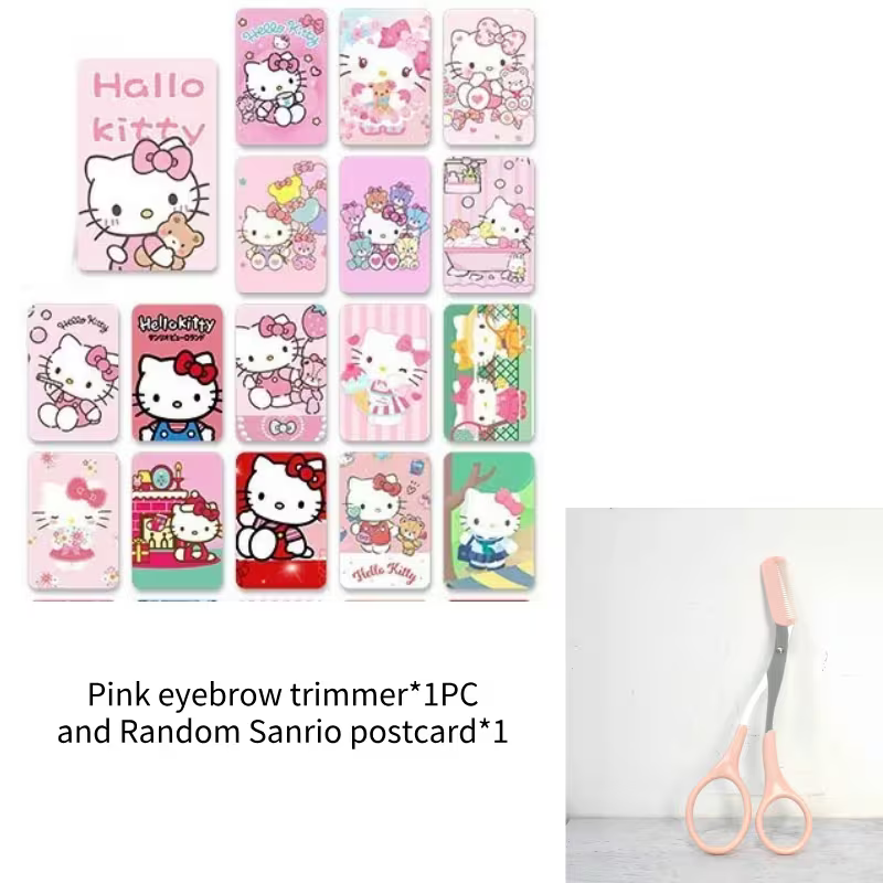 2-in-1 Stainless Steel Eyebrow Scissors with Integrated Comb.