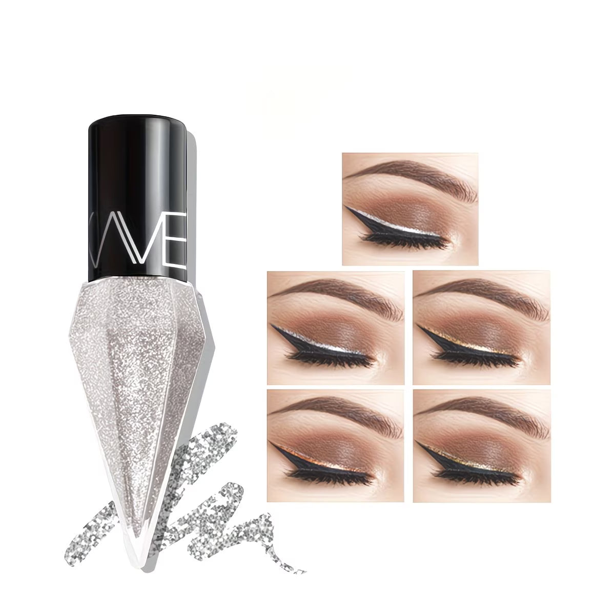 2-in-1 Waterproof Eyeshadow & Sparkling Glitter Liner.