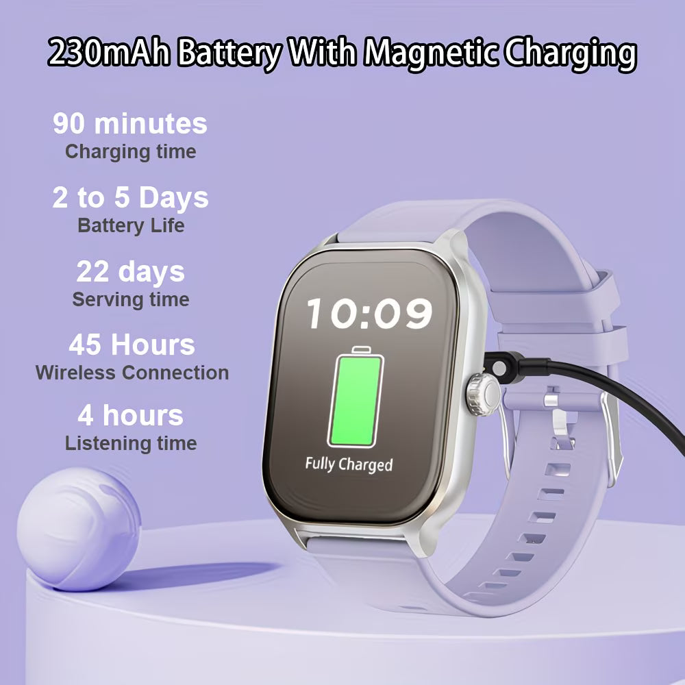 2.01" Big-Screen Ultra-Fast Wireless 5.3 Smartwatch.