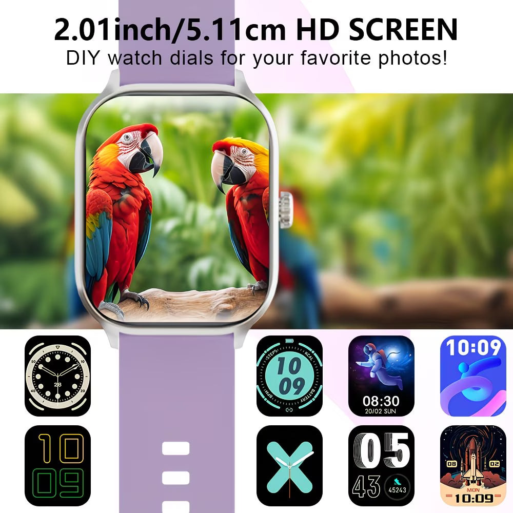 2.01" Big-Screen Ultra-Fast Wireless 5.3 Smartwatch.