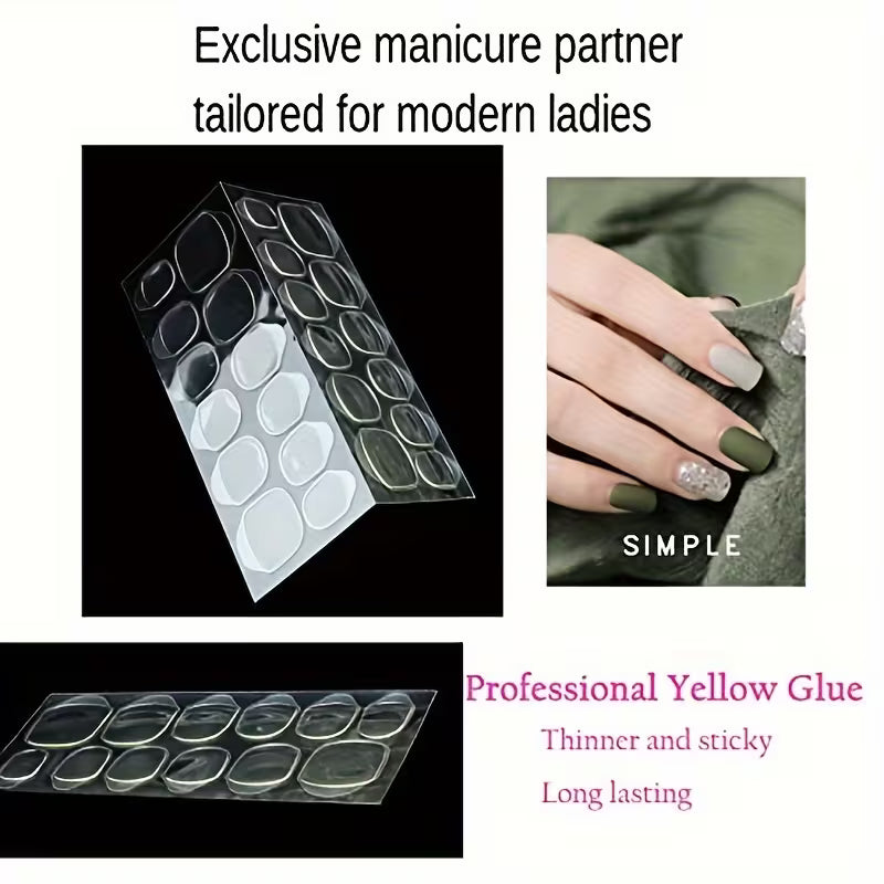 24pcs Square with Matte Floral Embossed Press-On Nails Set.