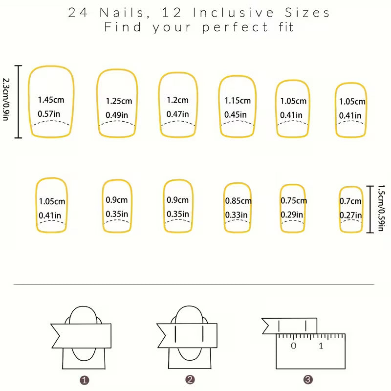 24pcs Square with Matte Floral Embossed Press-On Nails Set.