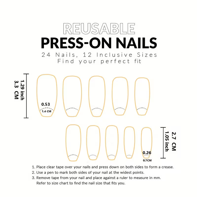 24pcs Strobe-Finish Pink Ballet Rhinestone Nails Set.