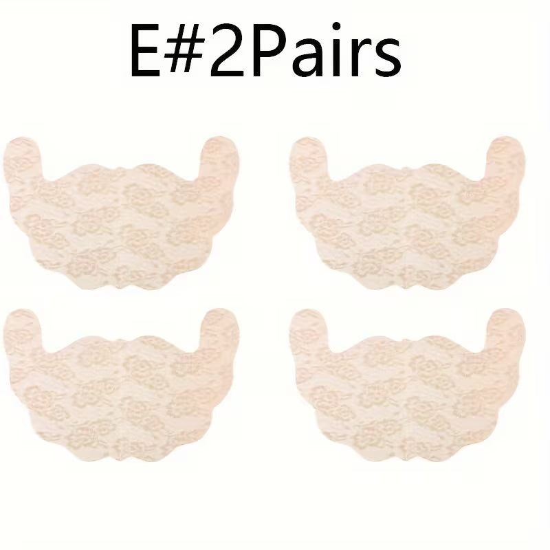 2 Pairs of Plus Size Sticky Lace Breathable Invisible Breast.