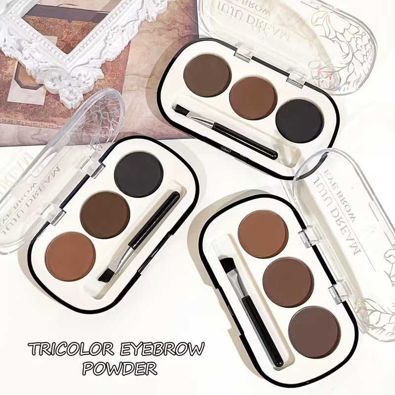 3-Color Matte Eyebrow Powder & Sculpting Tray.