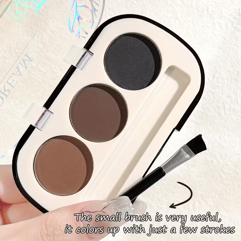 3-Color Matte Eyebrow Powder & Sculpting Tray.