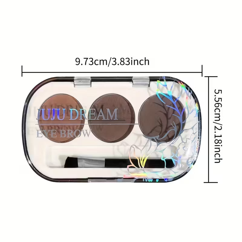 3-Color Matte Eyebrow Powder & Sculpting Tray.