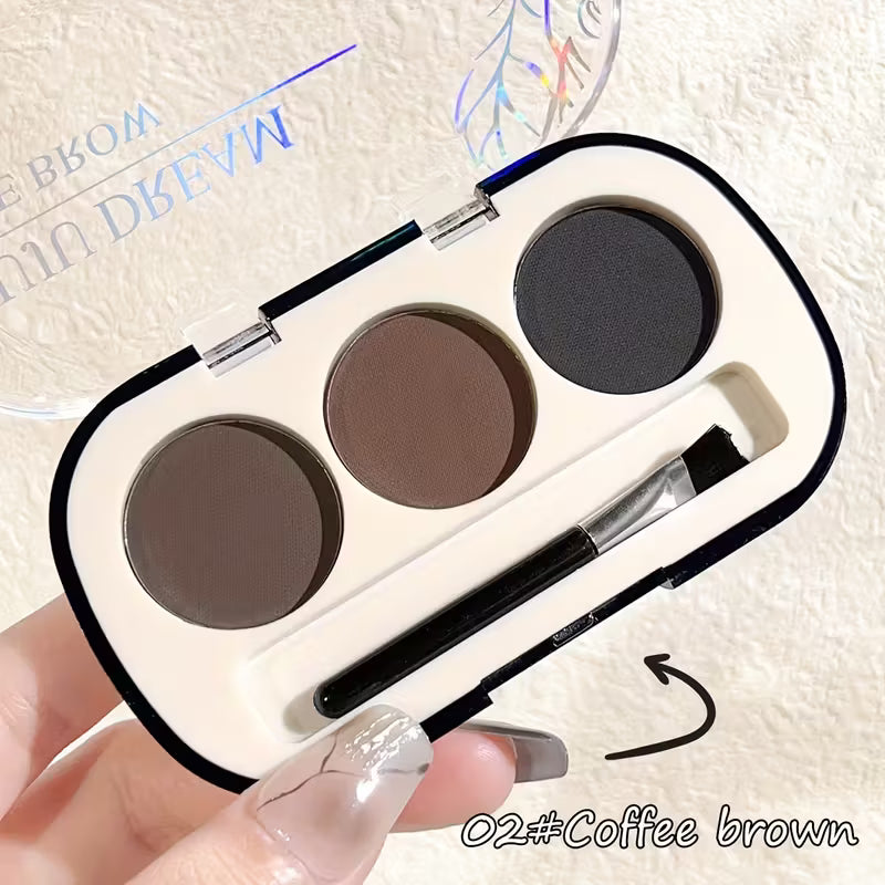 3-Color Matte Eyebrow Powder & Sculpting Tray.