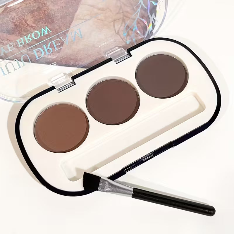 3-Color Matte Eyebrow Powder & Sculpting Tray.