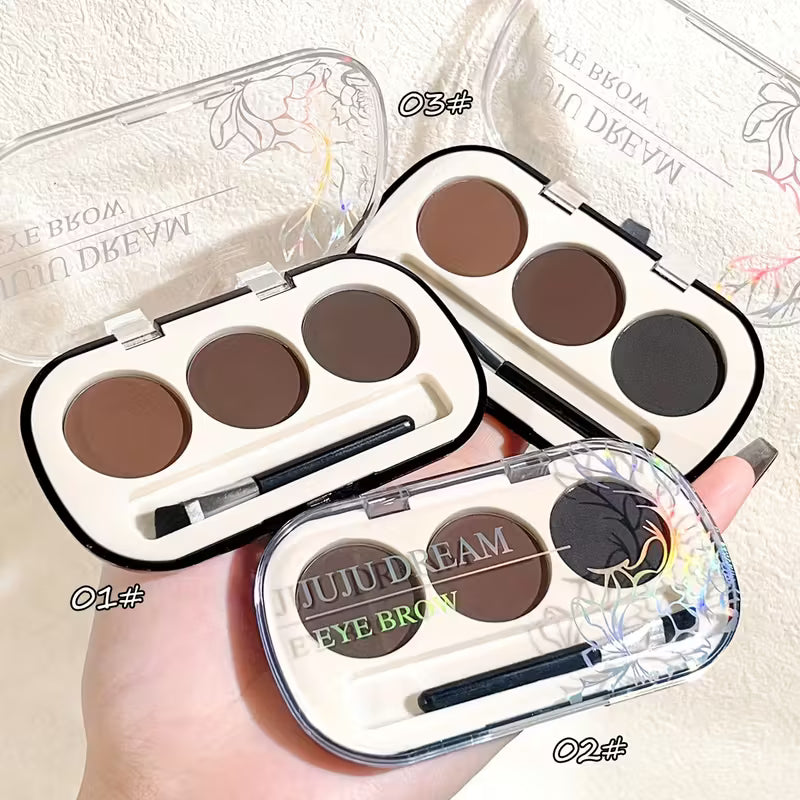 3-Color Matte Eyebrow Powder & Sculpting Tray.
