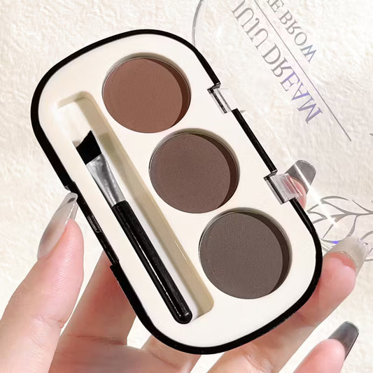 3-Color Matte Eyebrow Powder & Sculpting Tray.