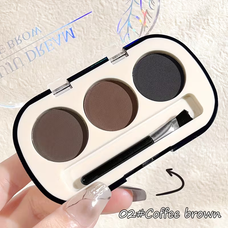 3-Color Matte Eyebrow Powder & Sculpting Tray.