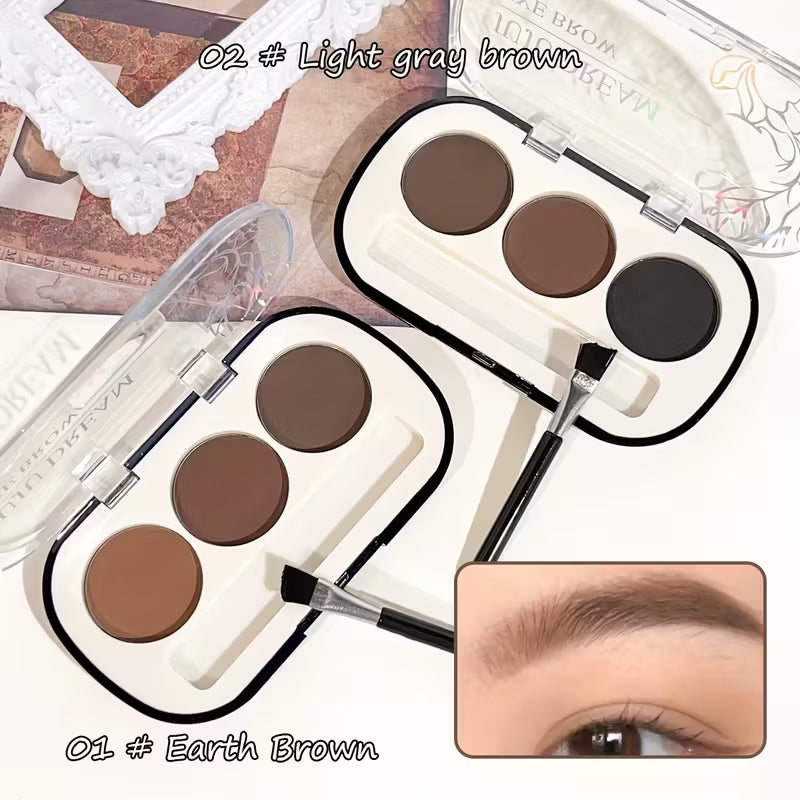 3-Color Matte Eyebrow Powder & Sculpting Tray.