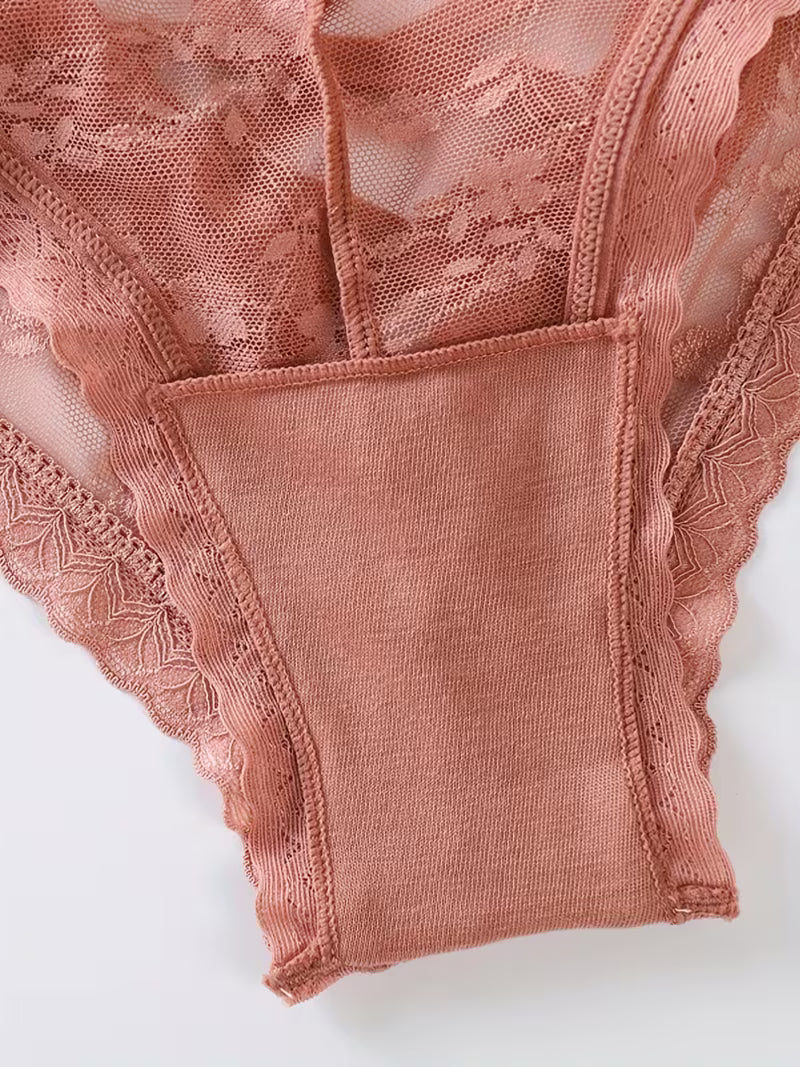 3-Pack Cross-Back Lace Thongs.