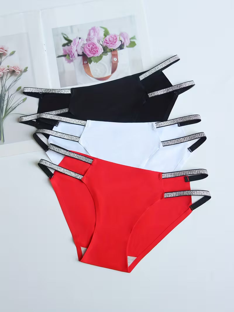 3-Pack Seamless Cross-Strap Briefs.