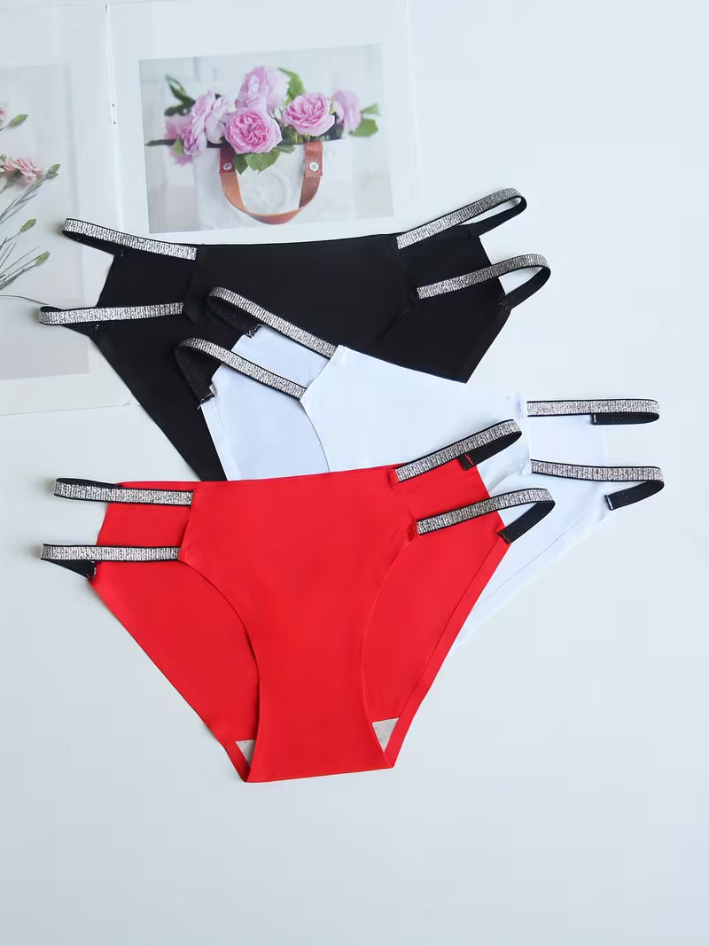 3-Pack Seamless Cross-Strap Briefs.