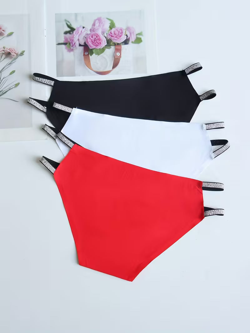 3-Pack Seamless Cross-Strap Briefs.