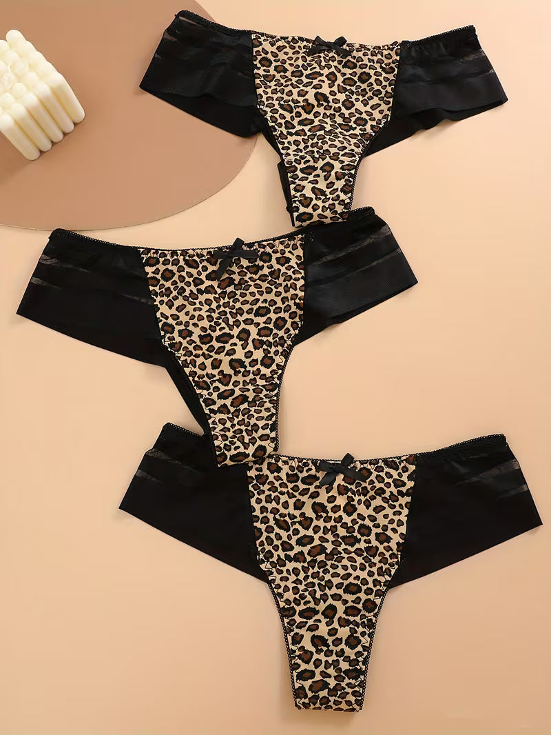 3-Pack Women’s Mesh Stitching Thongs